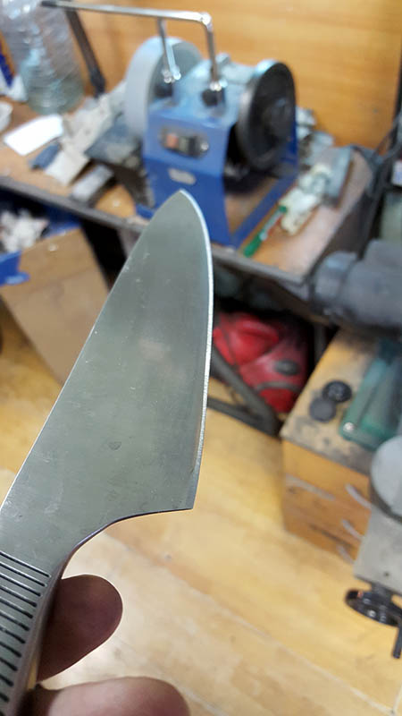 ручная заточка кухонного ножа